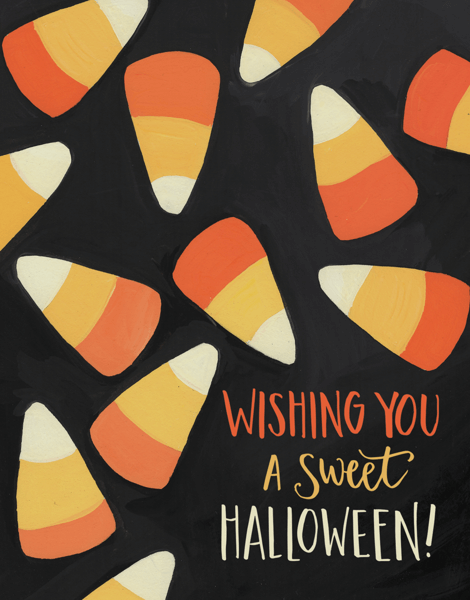 Sweet Candy Corn Halloween Card