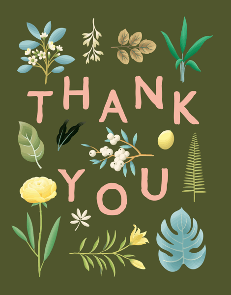 Botanical Thank You