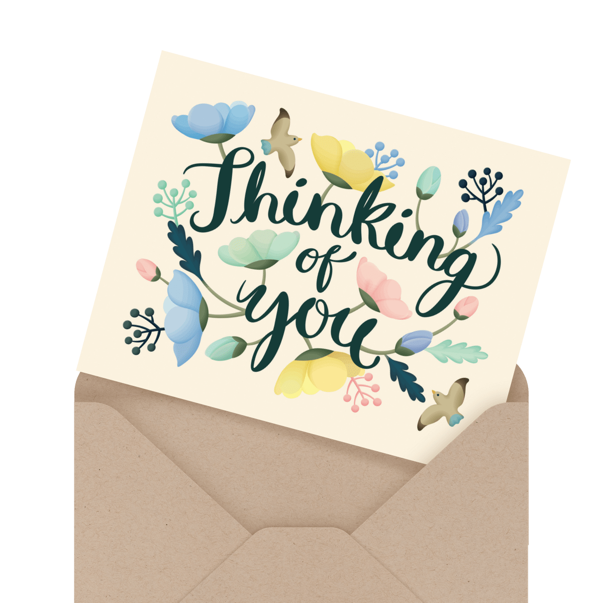 beautiful thinking of you sympathy card