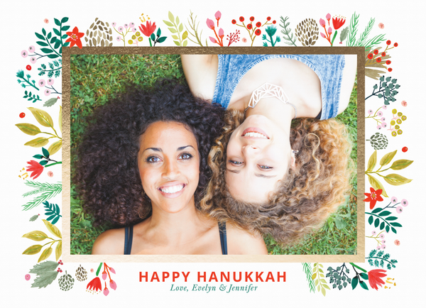 Sweet Floral Hanukkah Frame