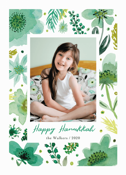 Green Hanukkah Florals