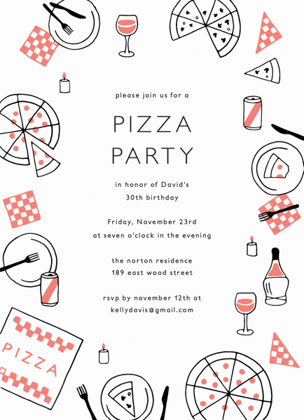 Pizza Party Invite