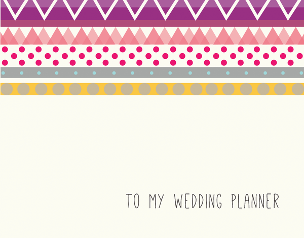 Vintage Bridal Party Card for Wedding Planner