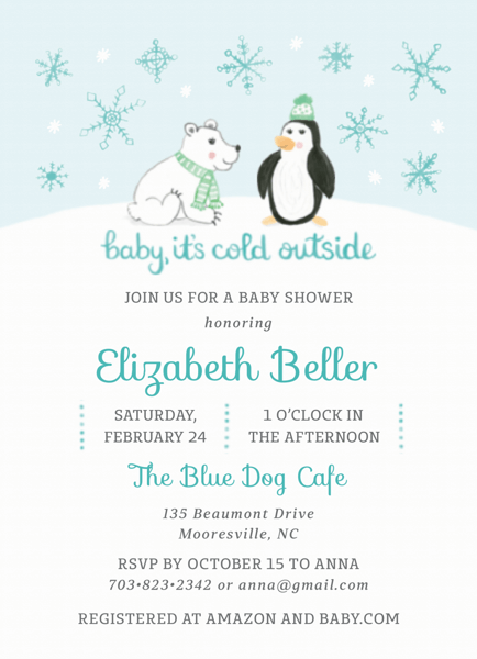 Winter Baby Shower Blue