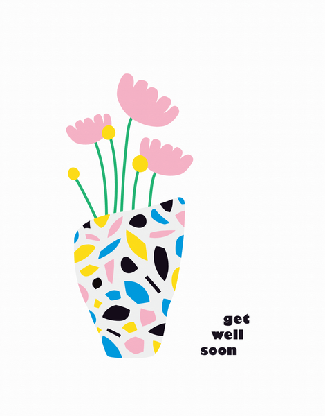 Get Well Soon Terrazzo Vase