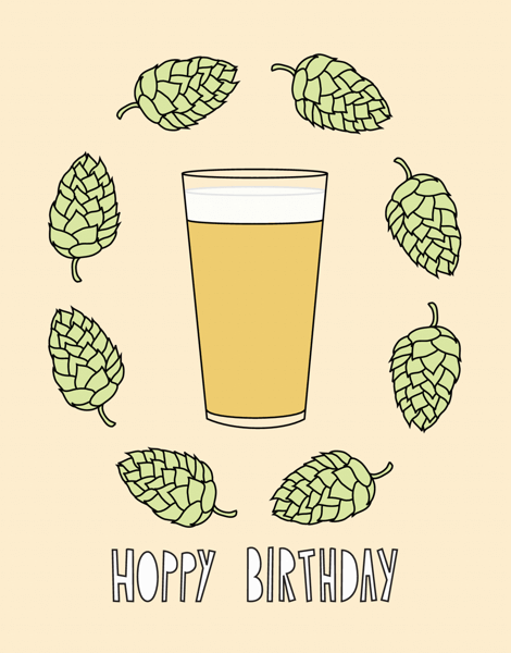 Funny Beer Birthday Card