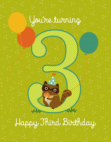 Turning Three Raccoon 