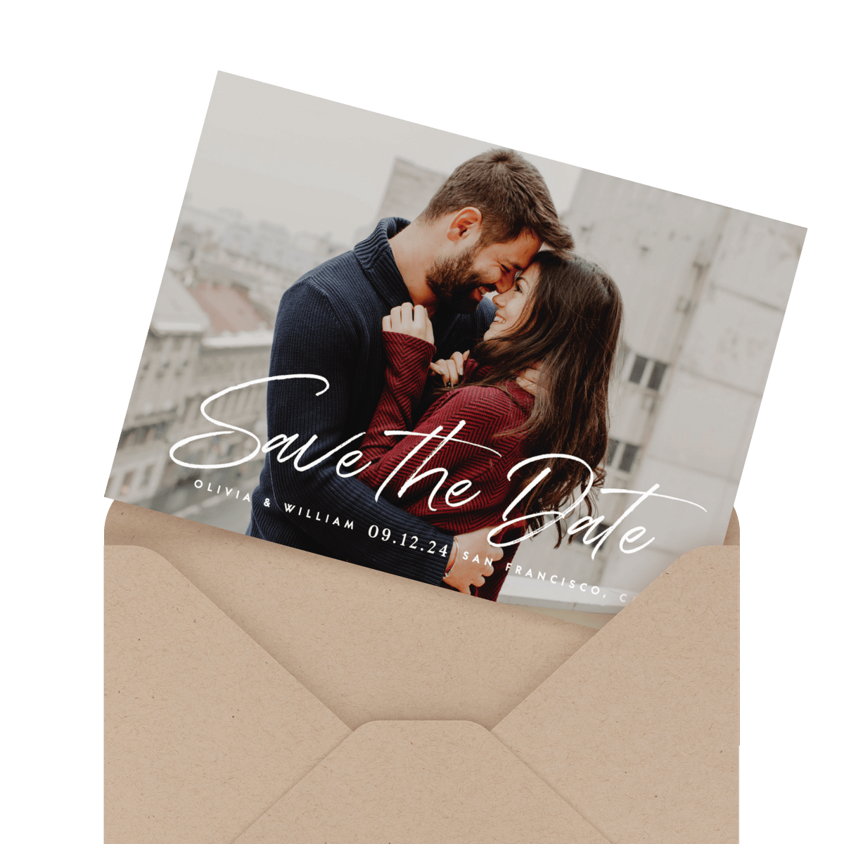 simple custom photo save the date