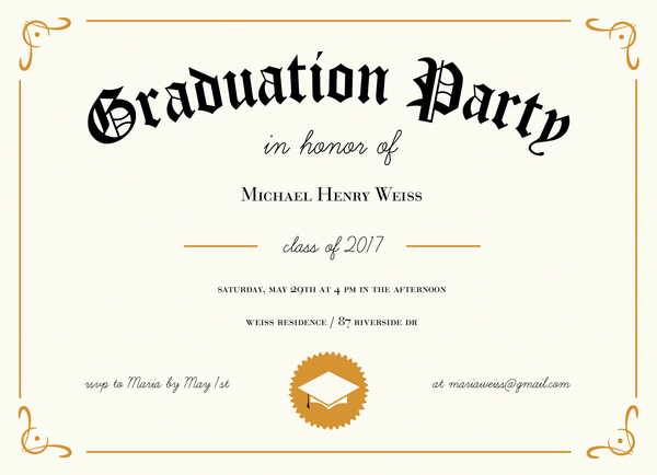 Grad Party Diploma