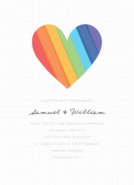 Rainbow Heart Wedding