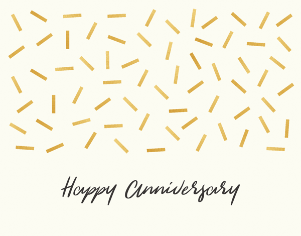 Gold Confetti Anniversary