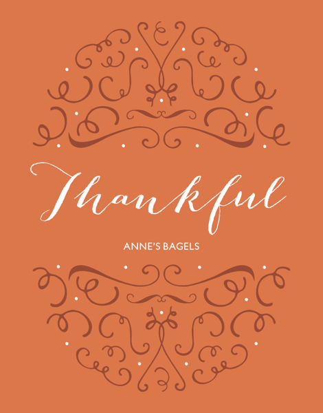 elegant business thanksgiving card