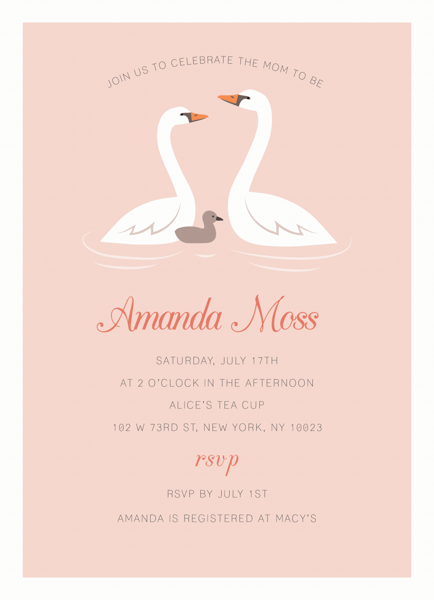 Swan Family Baby Shower