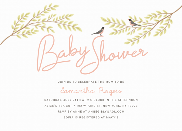 Spring Birds Baby Shower 