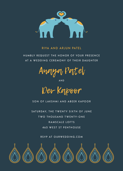 Elephant Love Invite