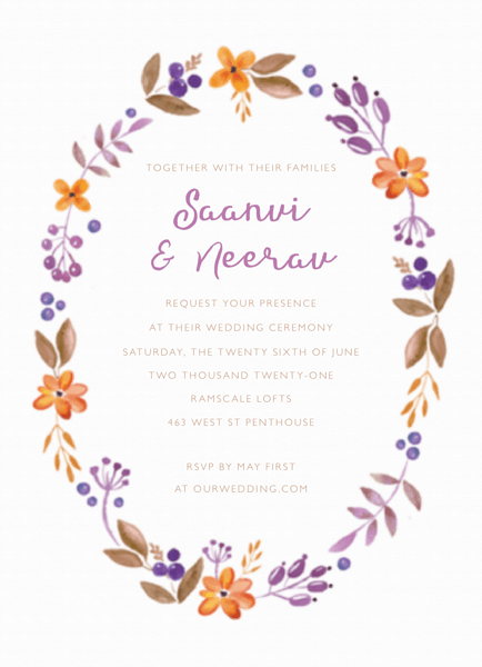 Floral Wreath Invite