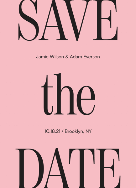 Modern Serif Save The Date