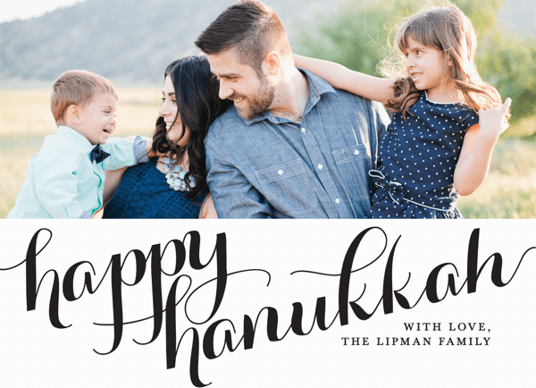 Script Photo Hanukkah Card