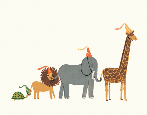 Animal Parade Greeting Card