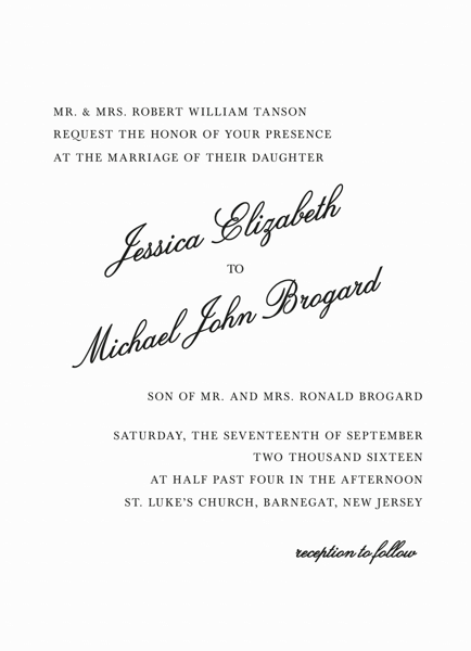 Formal Script Invite