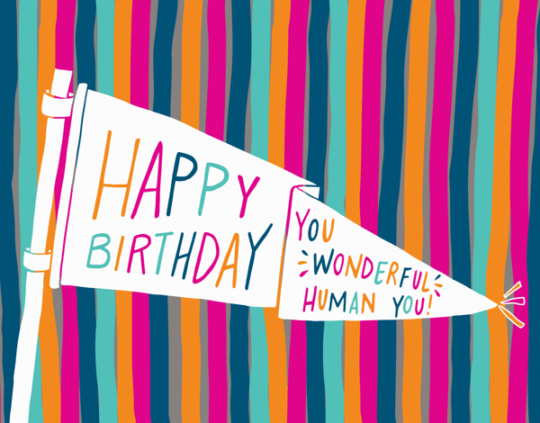 Banner HBD You Wonderful Human Birthday Card