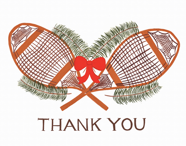 Snow Shoe Thank You Card