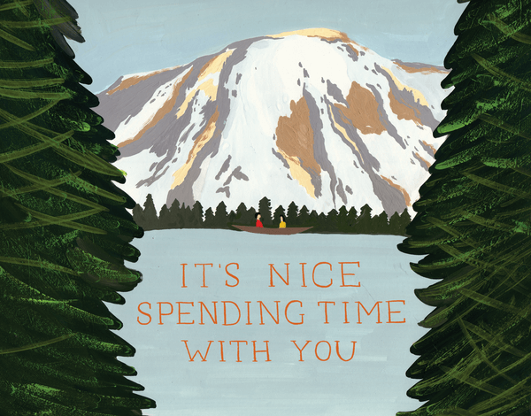 Mountain and Lake Greeting Card