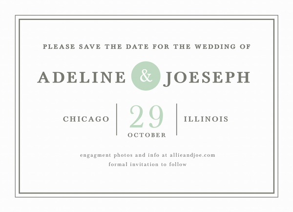 Mint Type Save The Date