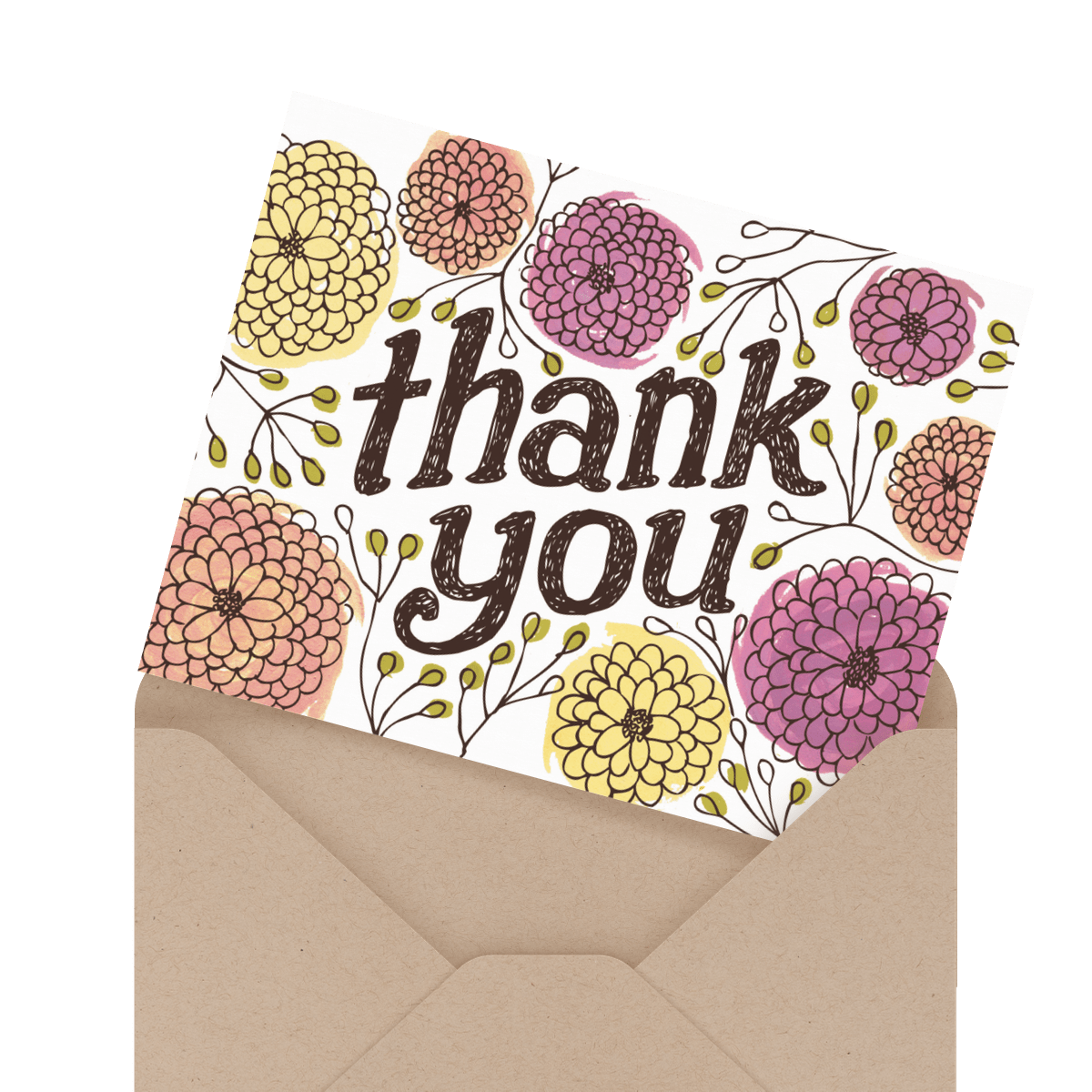 beautiful wedding thank you card